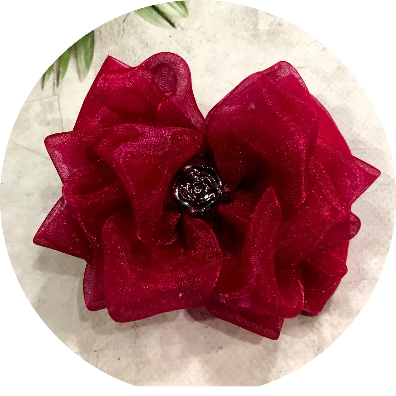 Бант для волос на резинке 10 см Бордовый (70022) Бант для волос на резинке 10 см Бордовый (70022)