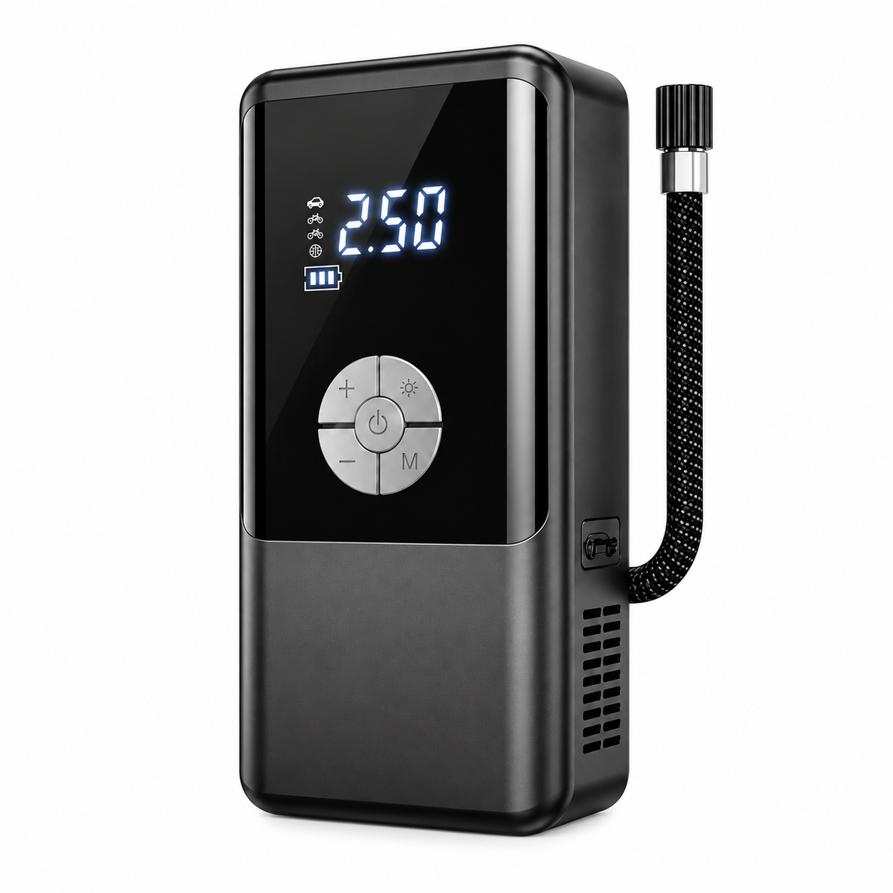 Пусковое устройство для авто 12В с компрессором Power Bank LED фонарем и цифровым дисплеем Пусковое устройство для авто 12В с компрессором Power Bank LED фонарем и цифровым дисплеем