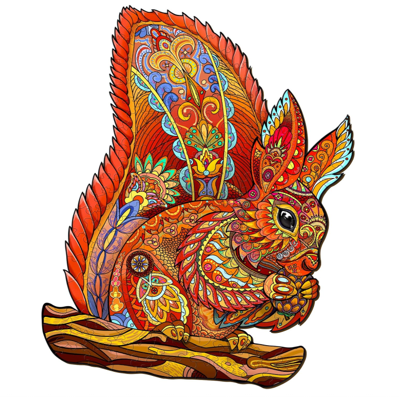 Пазл деревянный фигурный SECOGM Evil Squirrel в форме животных 42×33 см 300 дет. (2946803577)