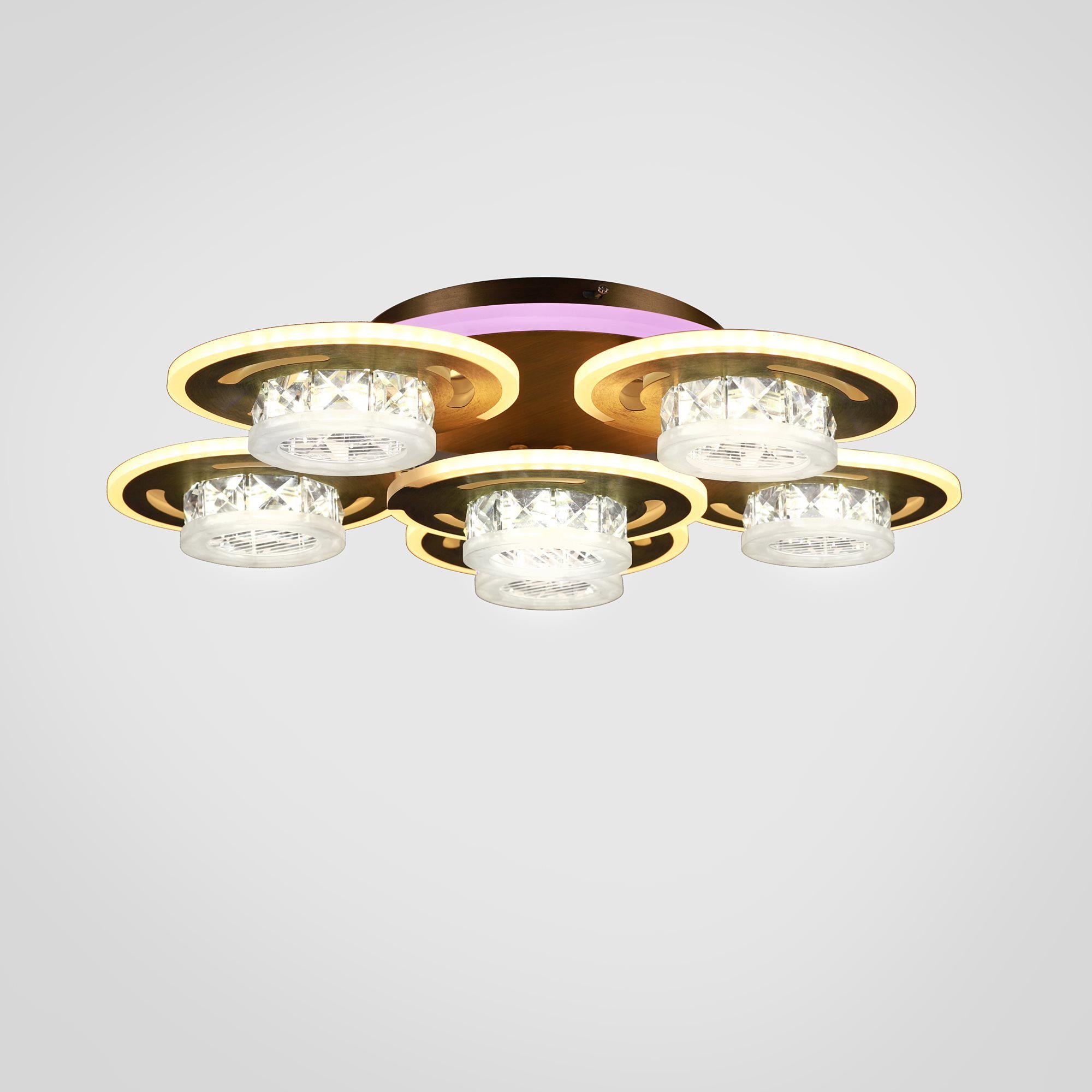 Люстра светодиодная Valeso V K29009-5+1+1 акриловая с пультом (000034893)