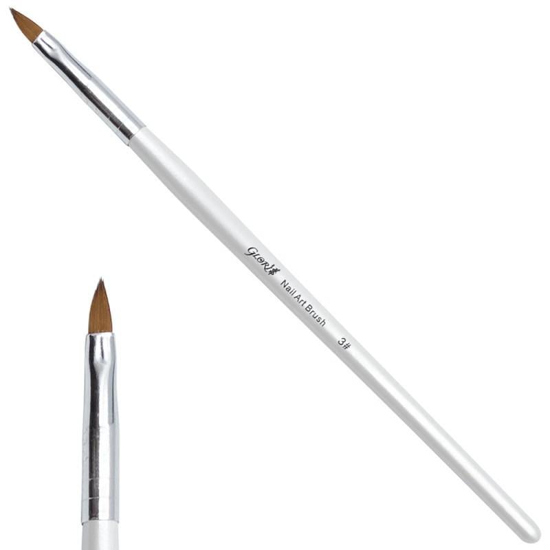 Кисть для геля и акрила Gloris №3 Белый (15866) - фото 2 Кисть для геля и акрила Gloris №3 Белый (15866) - фото 2