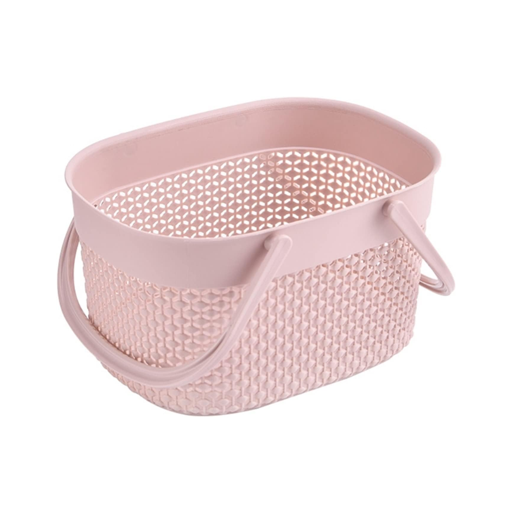 Корзина пластиковая для ванной комнаты 26х15х20 см Розовый