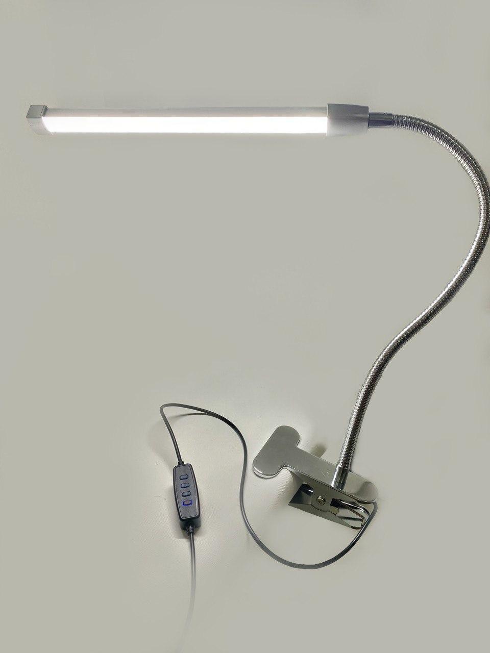 Лампа регульована металева LED USB Срібний (1789016347) - фото 3