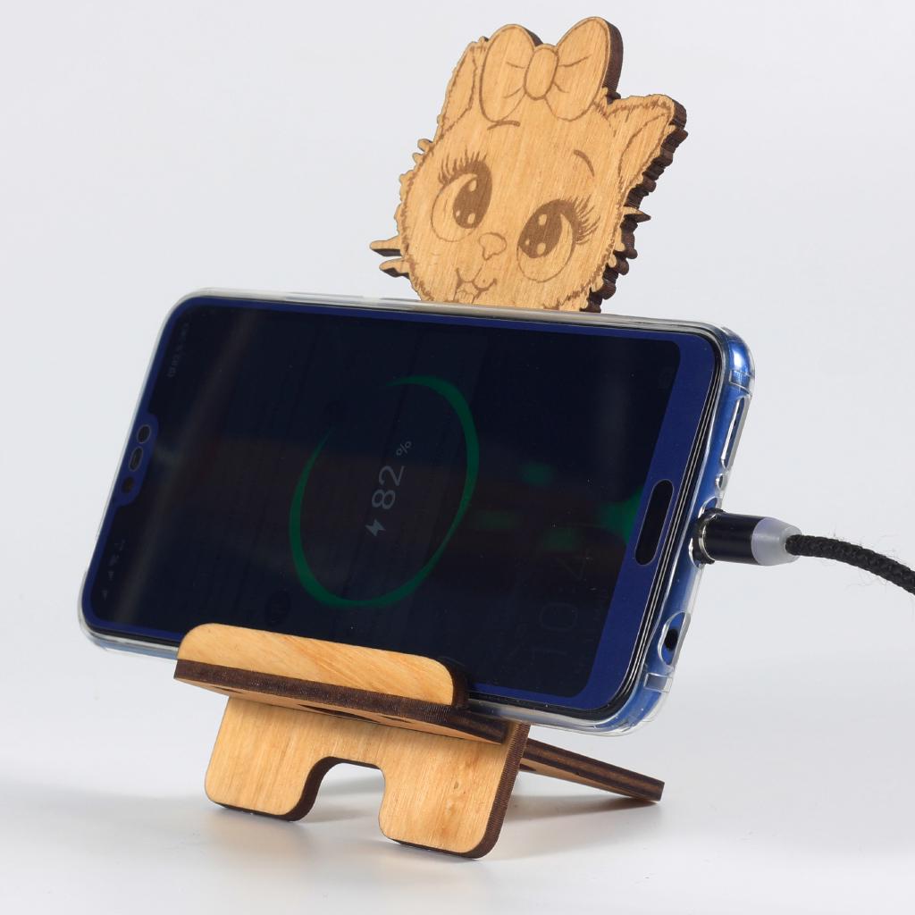 Підставка-тримач для телефону з дерева 20 (03020013) - фото 7 Підставка-тримач для телефону з дерева 20 (03020013) - фото 7