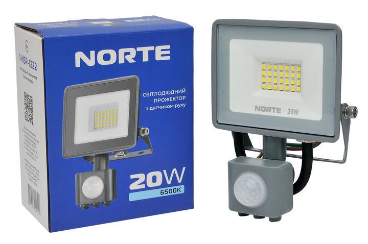 Прожектор NORTE Spotlight 1-NSP-1222 с датчиком движения 20W 6500К (27803051)