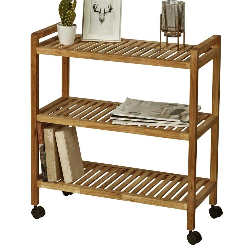 Этажерка для ванной из дерева на колесиках Доросталь Сиена (АБТ-001505)