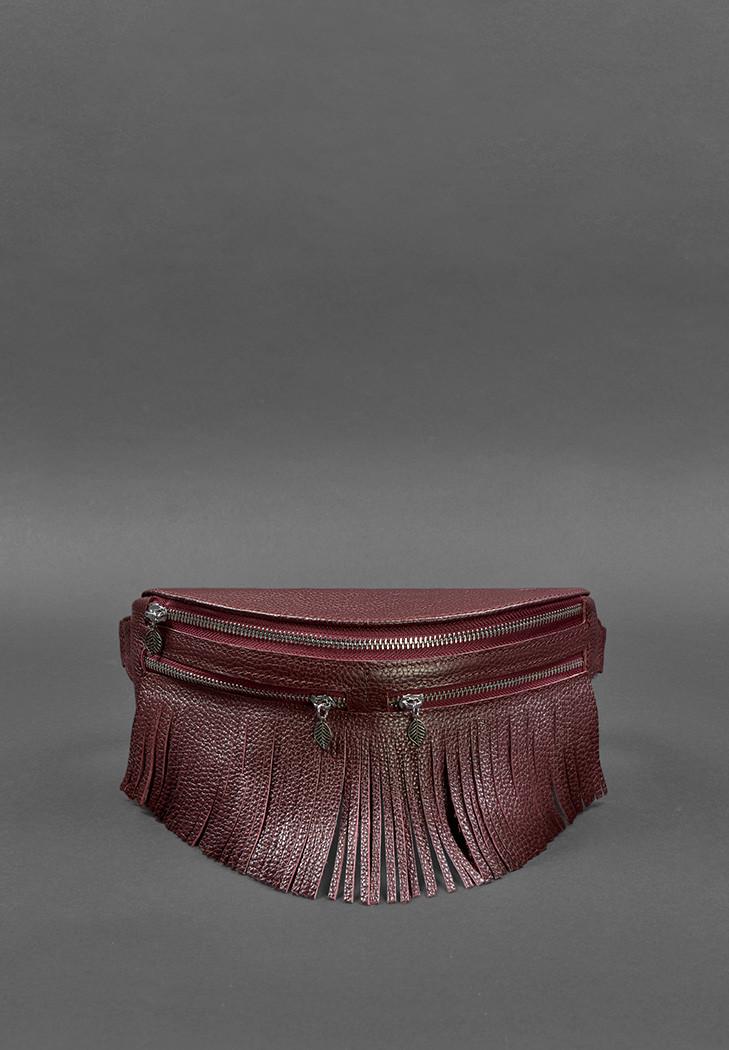 Сумка на пояс шкіряна жіноча Spirit Бордовий (A-027534)