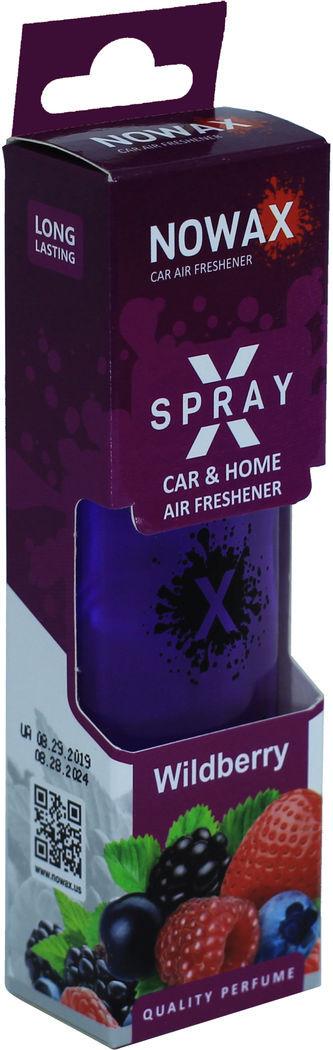 Ароматизатор для авто Nowax X Spray Wildberry на зеркало спрей 50 мл (0303312)