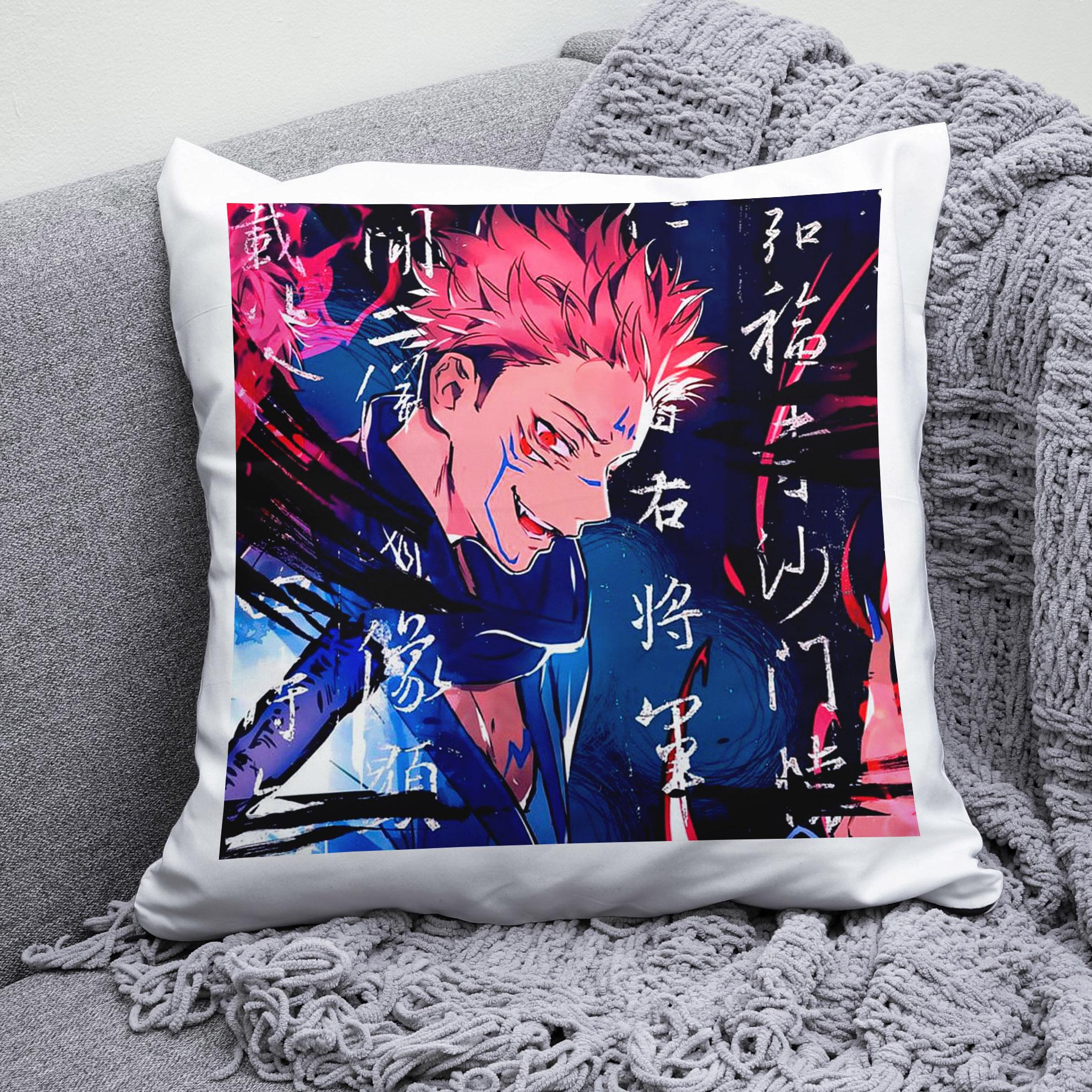 Плюшевая подушка квадрат с принтом аниме Jujutsu Kaisen