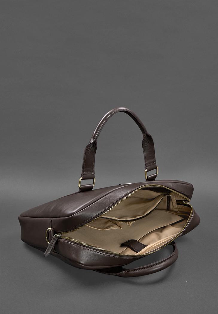 Сумка для ноутбука и документов кожаная Темно-коричневый (A-027947) - фото 5 Сумка для ноутбука и документов кожаная Темно-коричневый (A-027947) - фото 5