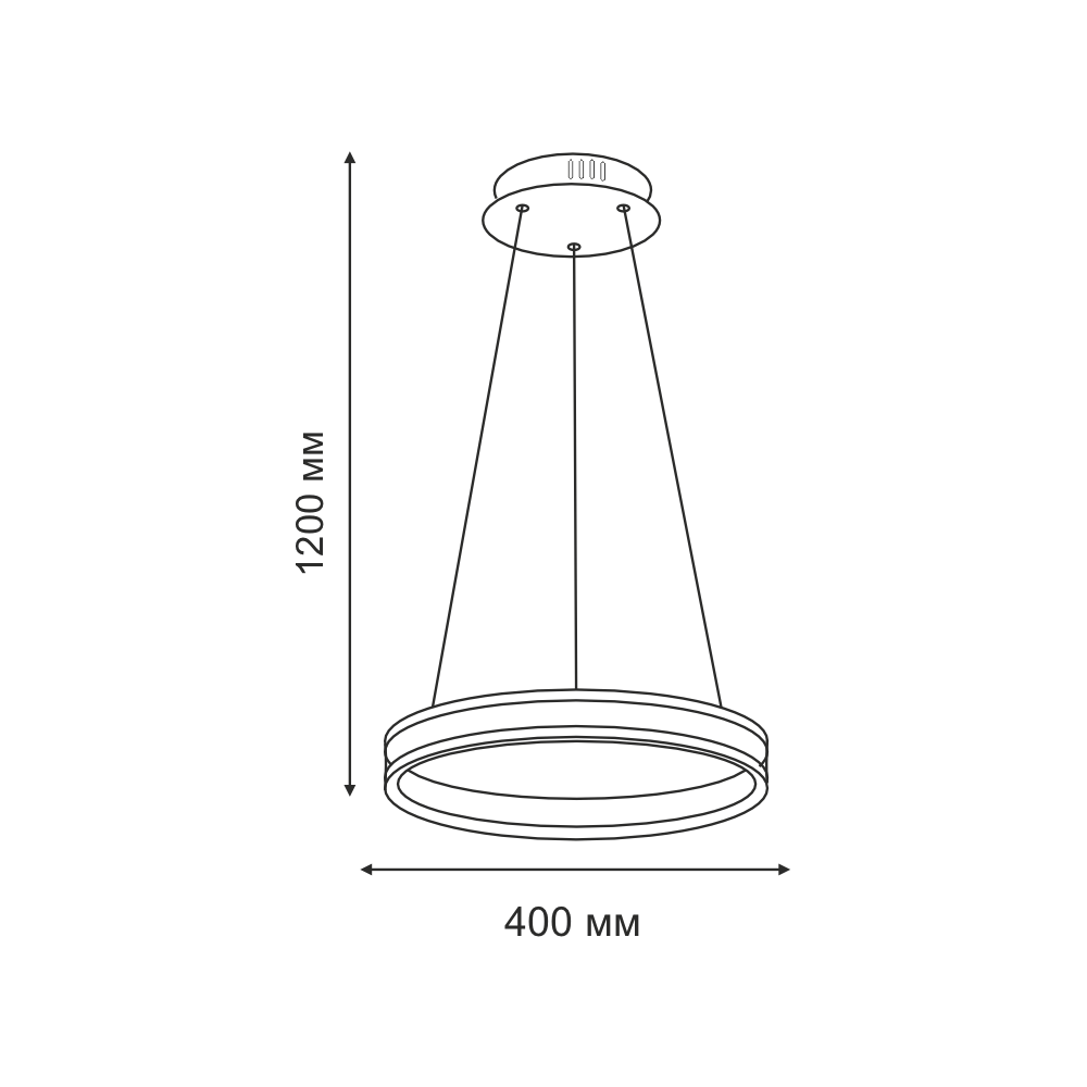 Люстра ESLLSE STELLA R с пультом 64 Вт 400x1200 мм (10034) - фото 5