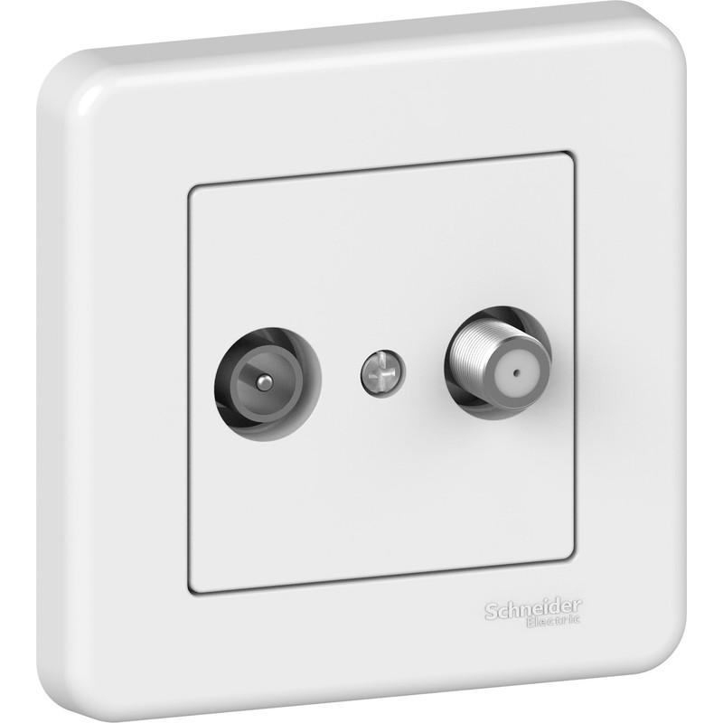 Розетка Schneider Electric Leona TV/SAT ABS концевая Белый (LNA3400121)