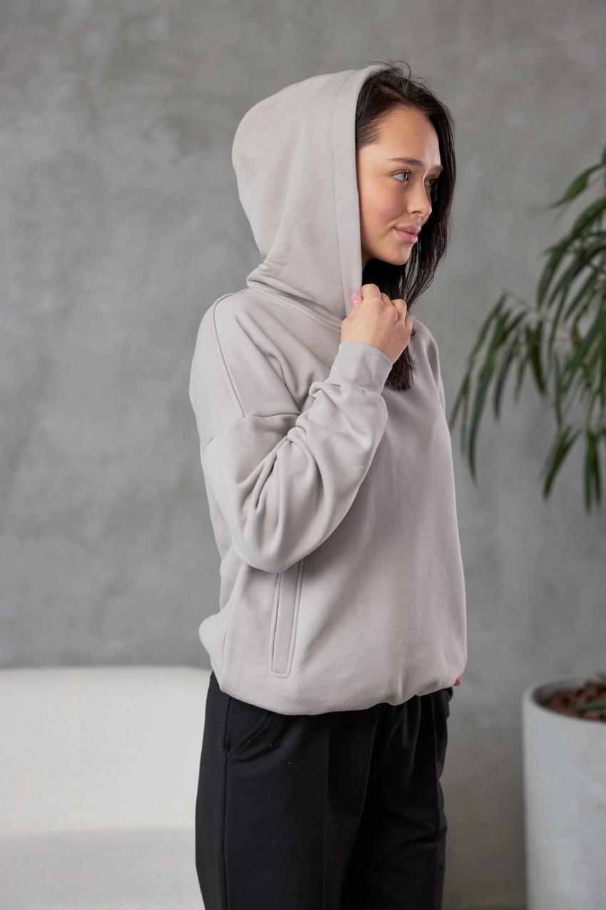 Худи женский М175.3 свет L Серый (841-1-62) - фото 7 Худи женский М175.3 свет L Серый (841-1-62) - фото 7