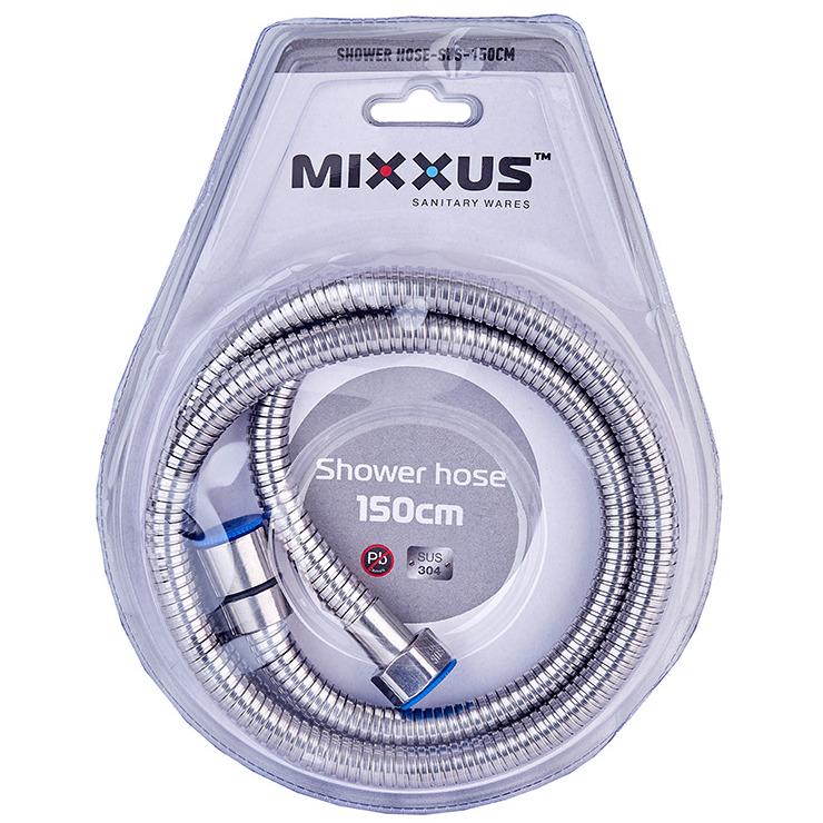 Шланг для душу в металевому обплетені MIXXUS Shower hose MI6053 1500 мм Хром (216277) Шланг для душу в металевому обплетені MIXXUS Shower hose MI6053 1500 мм Хром (216277)