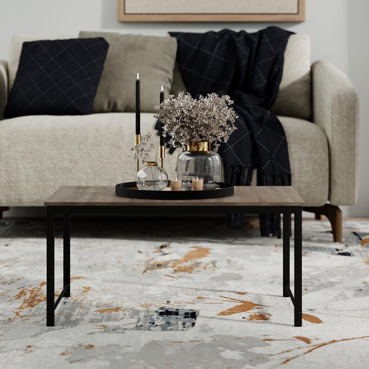 Журнальный стол-трансформер Just Fiji 442х654х327 Дуб винтаж оксид/Черный (GATB07090000030) - фото 4 Журнальный стол-трансформер Just Fiji 442х654х327 Дуб винтаж оксид/Черный (GATB07090000030) - фото 4