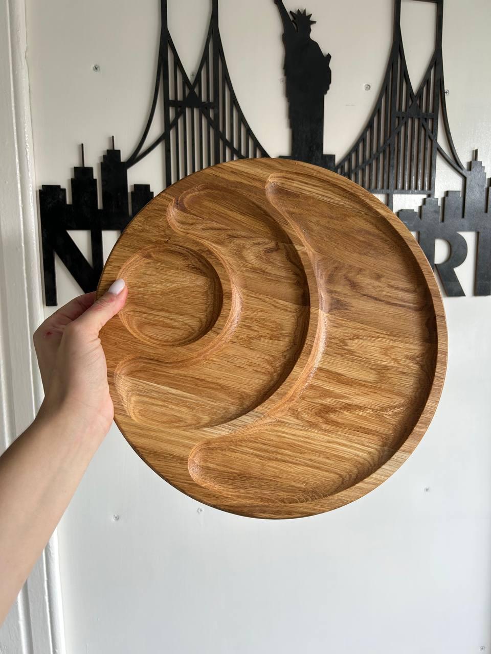 Менажница дубовая 3 секции (1941740267) - фото 2 Менажница дубовая 3 секции (1941740267) - фото 2