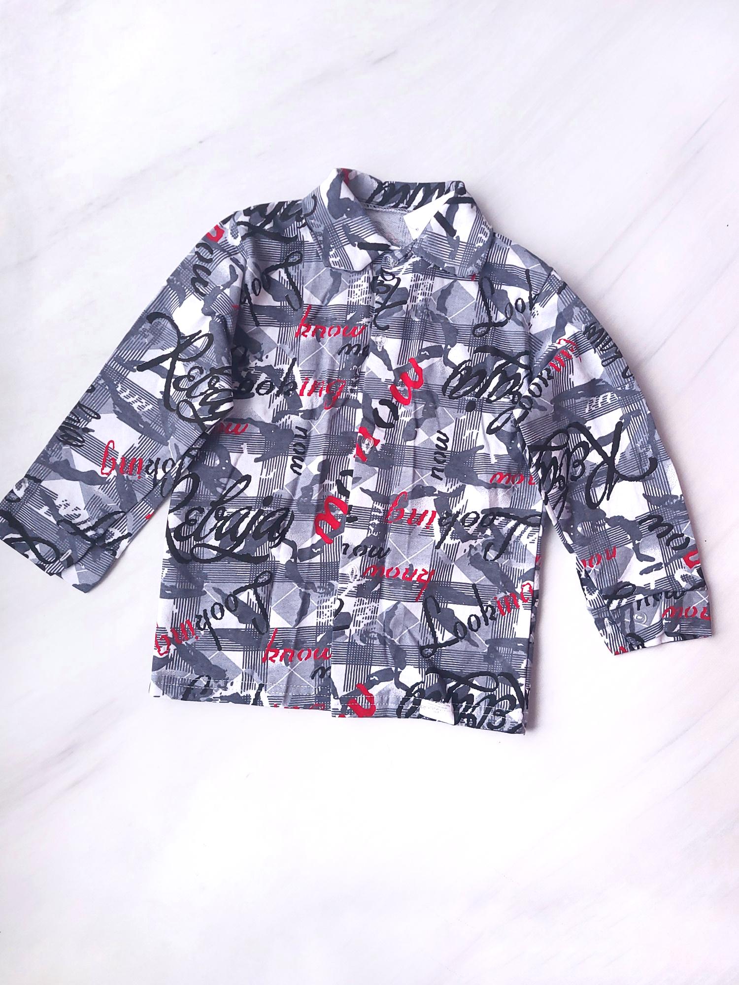 Рубашка для мальчика Babytex 12516 122 см 6-7 лет Серый