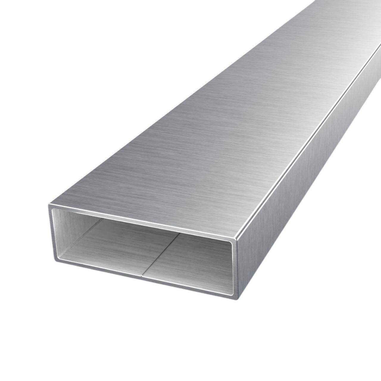 Труба профильная нержавеющая 40х10 толщина 1,5 мм шлифованная прямоугольная матовая пищевая AISI 304 н/ж 1 м (2146224368/К0587)
