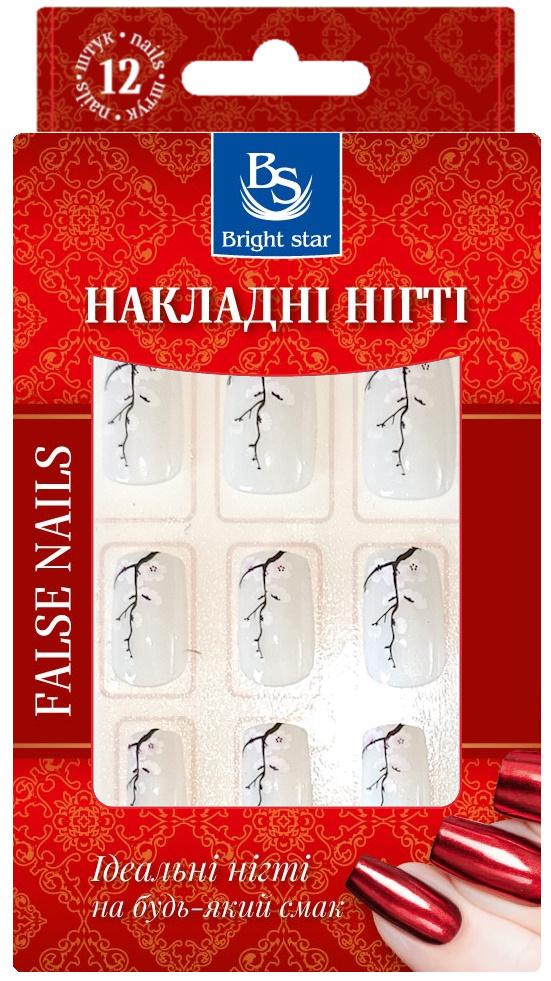 Накладные ногти Bright Star с рисунком 12 шт. (KP8012-08)