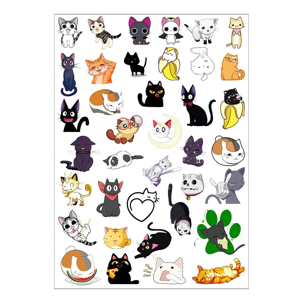 Стикеры наклейки аниме Котики А3 лист (stik_194)