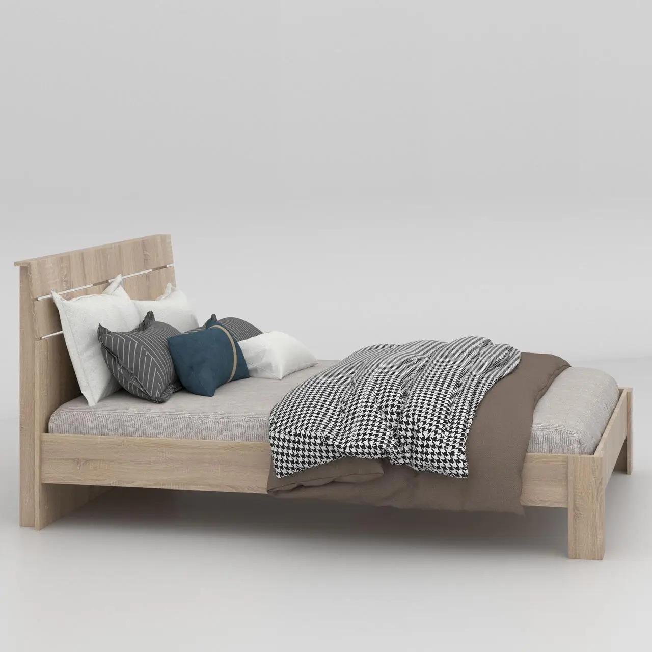 Кровать двухспальная с ламелями 902х1681х2130 мм Дуб сонома - фото 2