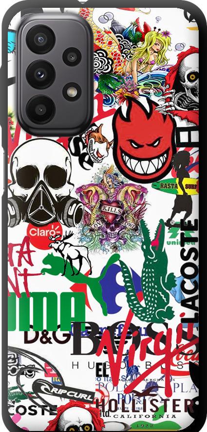 Чохол на Samsung Galaxy A23 A235F Many different logos (4022b-2587-42517)