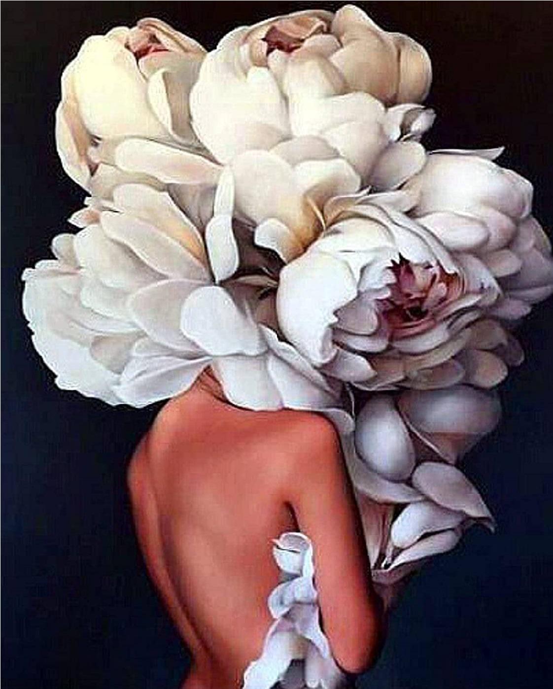 Алмазная мозаика My Art Леди в пионах на подрамнике квадратные алмазы 40х50 см (12088984)