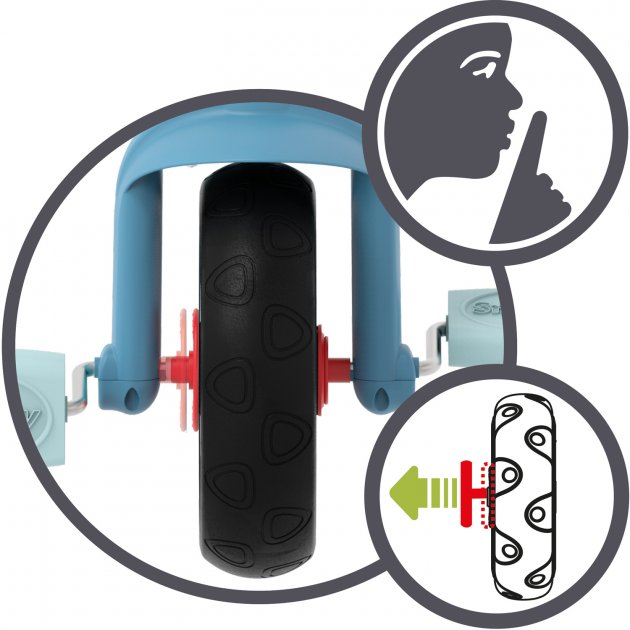 Велосипед трехколесный Smoby Be Move Blue 740331 с родительской ручкой Голубой - фото 6