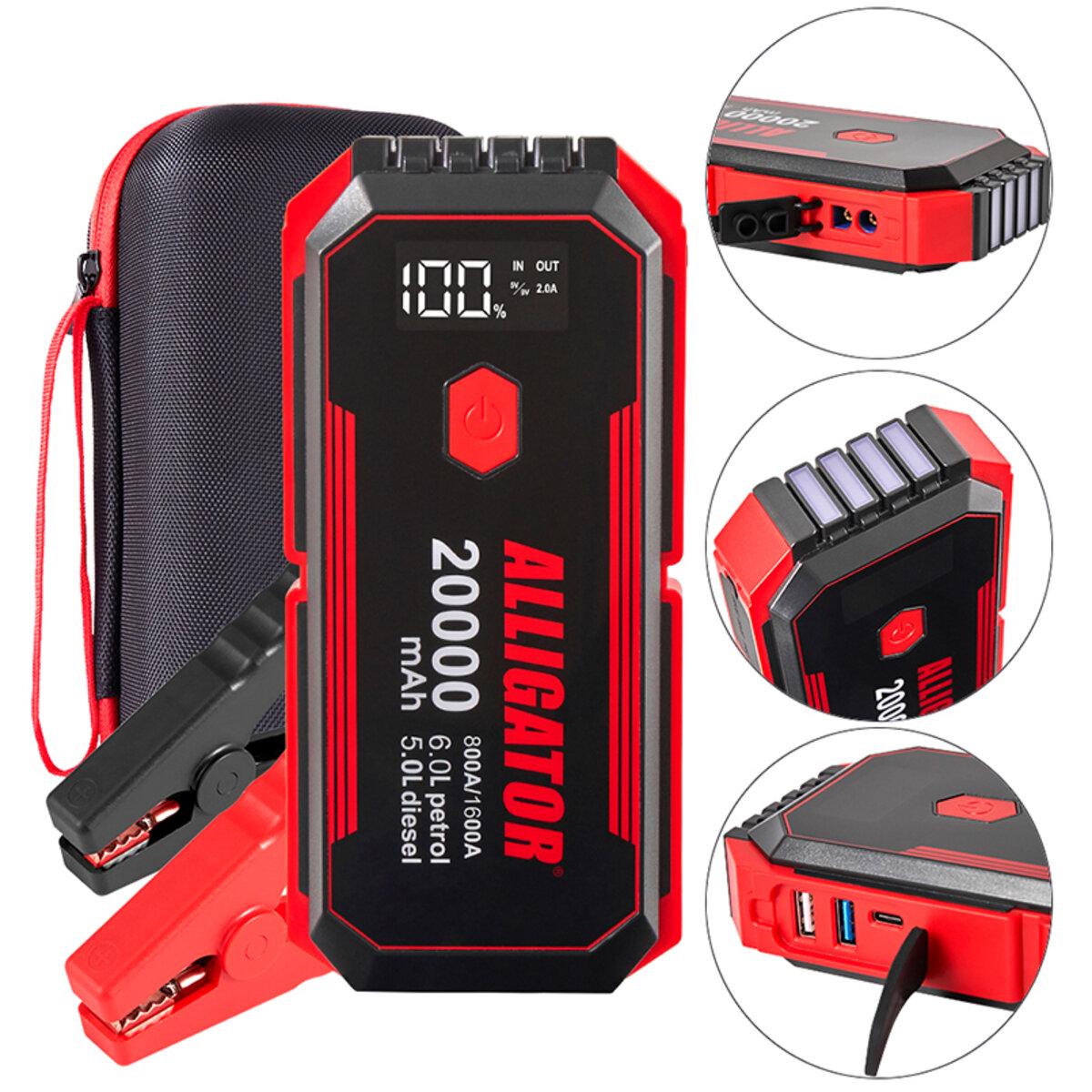 Пусковое устройство универсальное Alligator-MSG Jump Starter 800 A/1600 A 20000 mAh со smart-клеммами (0001156785) - фото 3