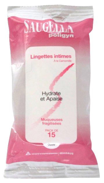 Серветки Saugella для інтимної гігієни 15 шт.