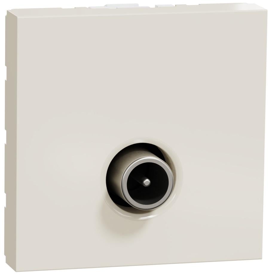 Розетка одинарная Schneider Electric ABS-UV Unica TV 2 модуля Бежевый (NU346244)