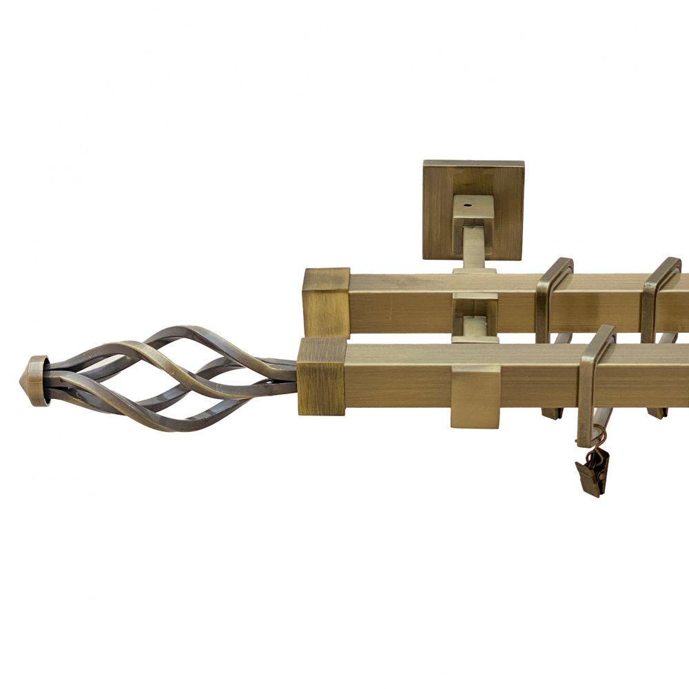 Карниз Orvit Коссел дворядний гладкий 200 см Антик бруклин (00-00015608)