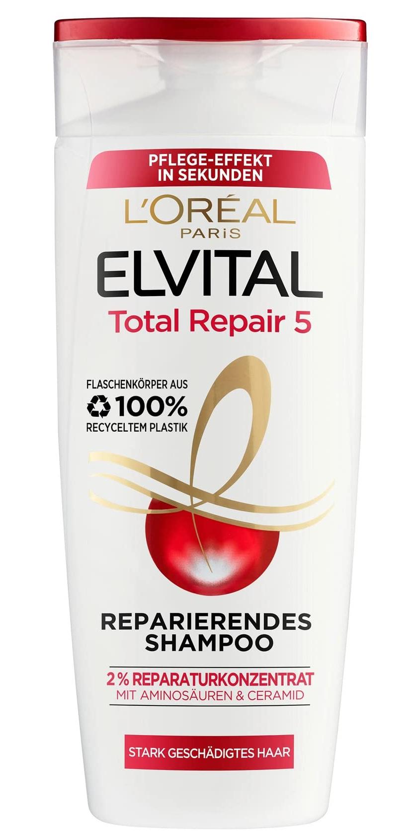 Шампунь для сильнопошкодженого волосся L'Oreal Paris Elvital Total Repair 5 відновлюючий 300 мл (3600523289813)