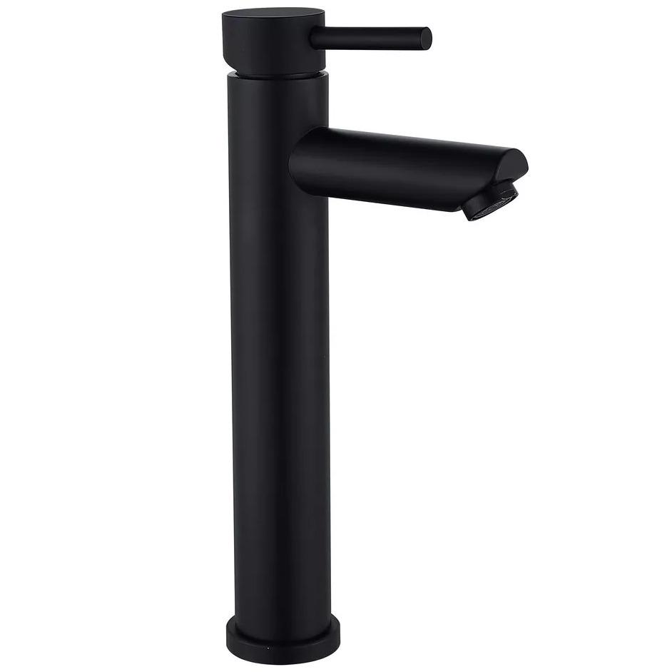 Смеситель для умывальника Wezer EKO11A-01-BLACK высокий однорычажный Черный (155163) Смеситель для умывальника Wezer EKO11A-01-BLACK высокий однорычажный Черный (155163)