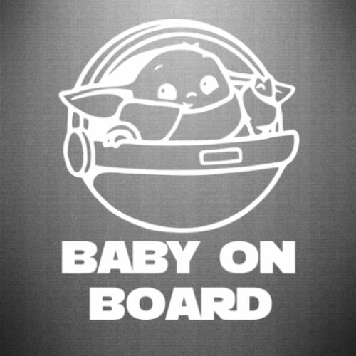 Наклейка Вaby on board 40x50 см Белый (21560684)