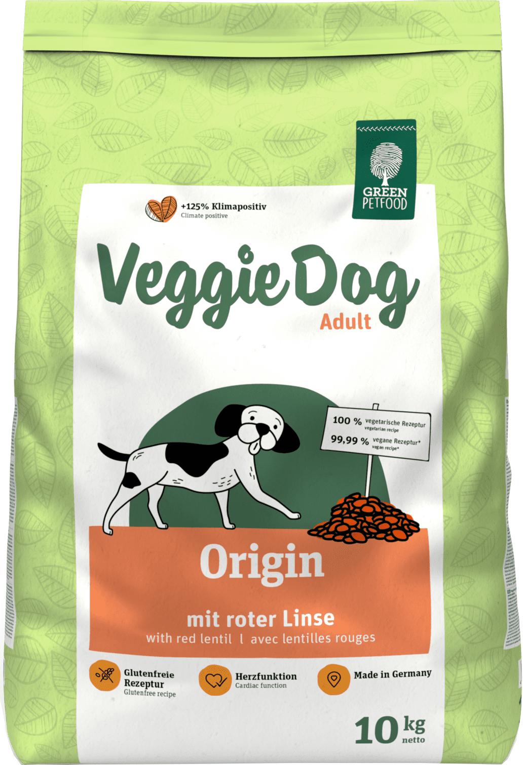 Корм сухой вегетарианский для взрослых собак Green Petfood VeggieDog Origin 10 кг (4032254747130)