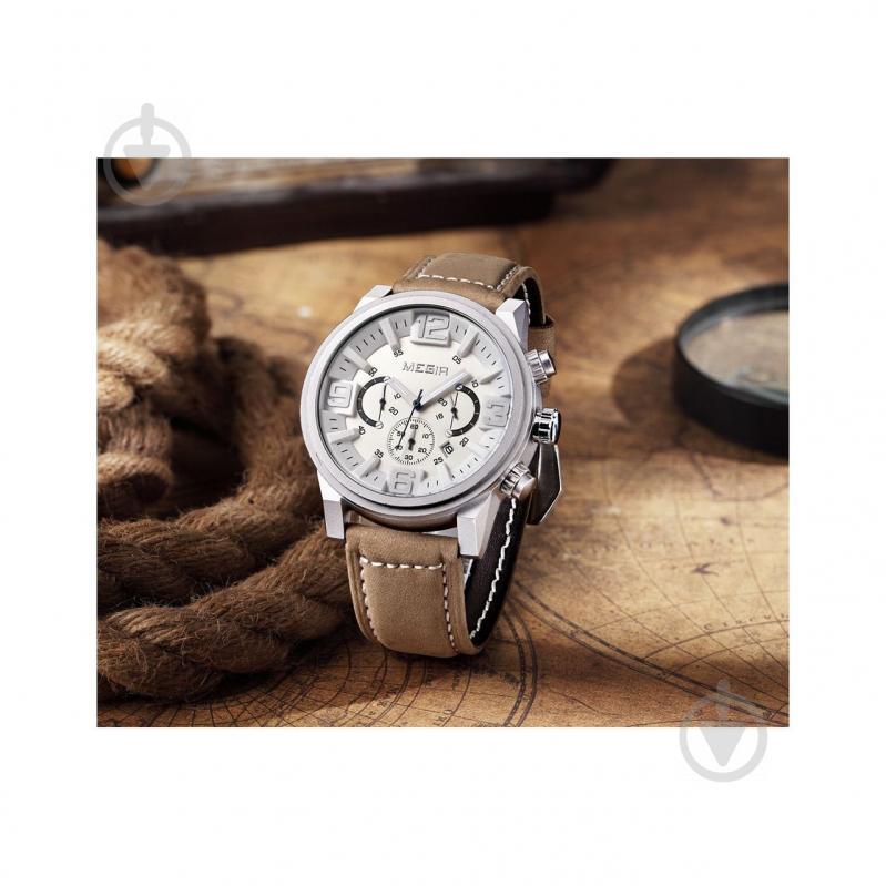 Часы Megir Silver White Brown MG3010 (ML3010GBN-7) - фото 8