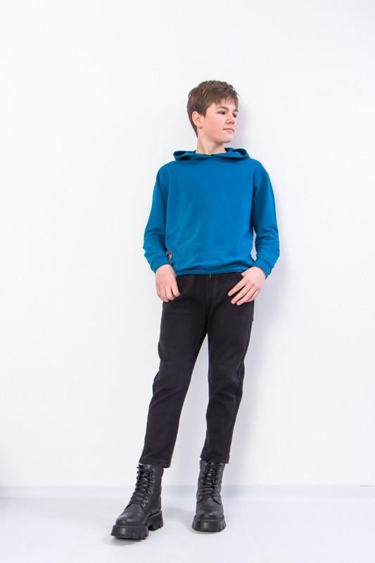 Джинси Мом для хлопчика підліткові на флісі р. 34 Чорний (1658-3-v4)