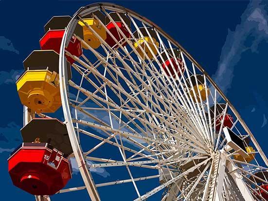 Картина по номерам ART CRAFT Колесо обзора 40х50 см