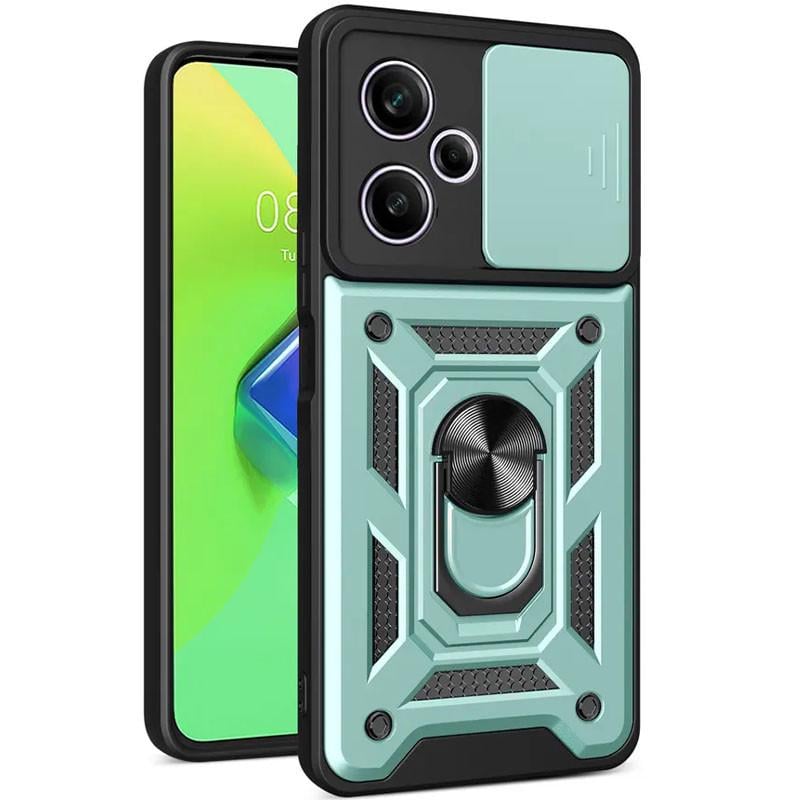 Ударостійкий чохол Camshield Serge Ring для Xiaomi Poco M6 Pro 5G Зелений