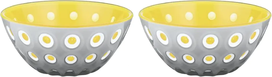 Набір салатників Guzzini Le Murrine пластиковий 12 см 2 шт. Сіро-жовтий (173-135-279412141)