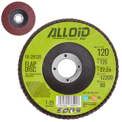 Круг лепестковый торцевой Alloid 125 мм P120 T29 (00000061427) - фото 7
