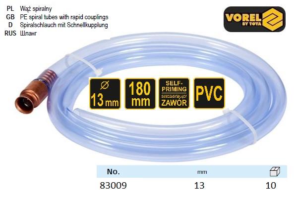 Шланг Vorel-83009 для зливу рідини самовсмоктувальний зворотний клапан 13х180 мм - фото 5