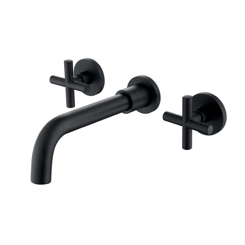 Змішувач для умивальника настінний Art Design Torn Чорний (502)