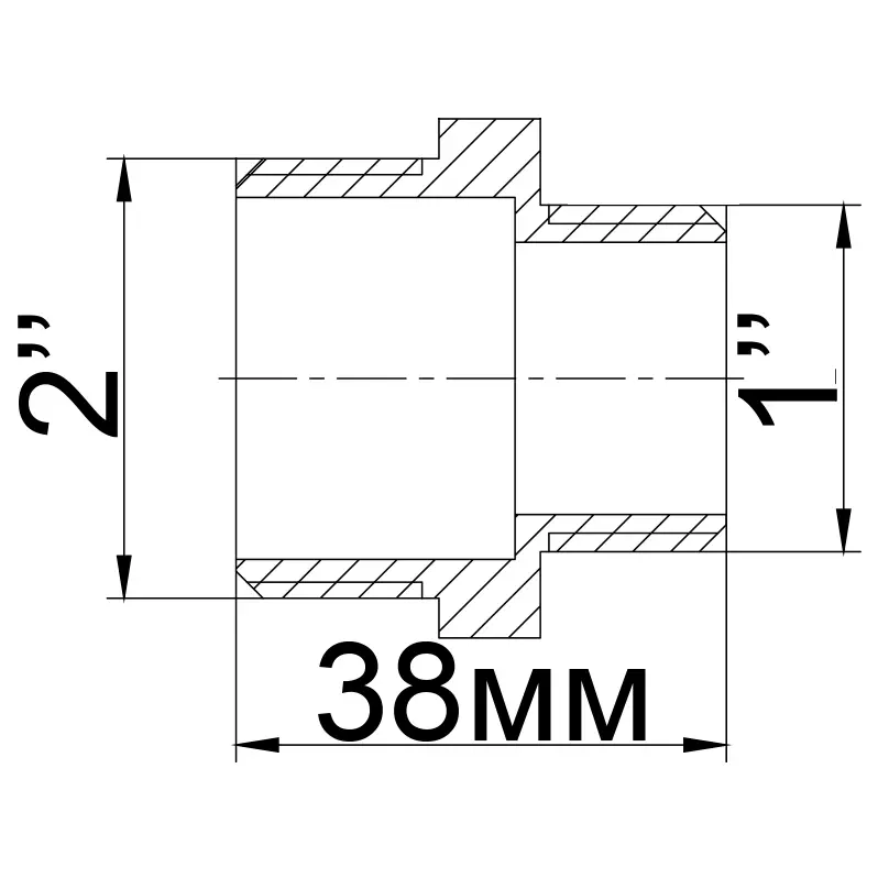 Ниппель редукционный литейный латунный 2" ЗРх1" ЗР (523Б) - фото 2