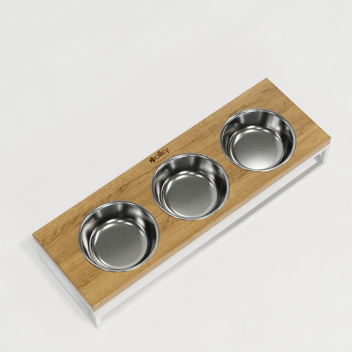 Миски на підставці для котів і маленьких собак Hollky Base Bar 3х0,45 л (Bar-54187-WHNT) - фото 5 Миски на підставці для котів і маленьких собак Hollky Base Bar 3х0,45 л (Bar-54187-WHNT) - фото 5