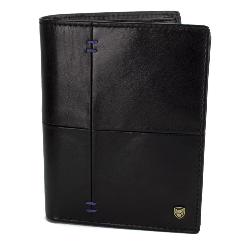Мужское кожаное портмоне Rovicky N4-RVTS Black/Blue