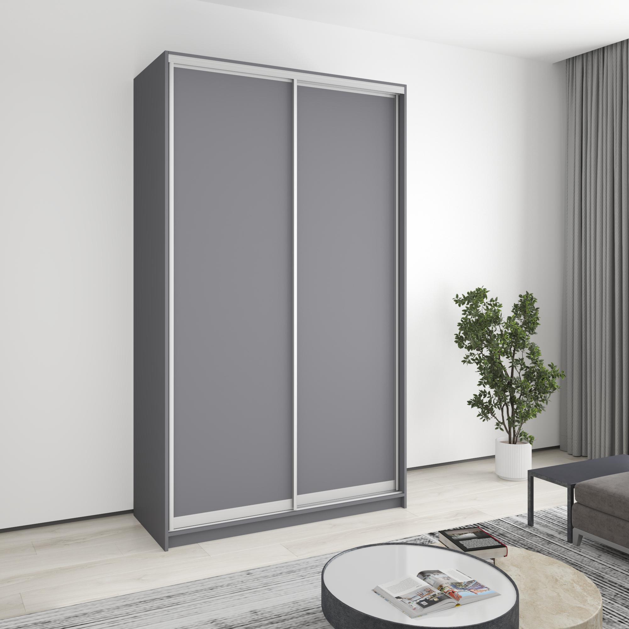 Шкаф-купе двухдверный MebelStar Стандарт AL 2 ДСП 140x45x240 см Антрацит (MBS-3550) Шкаф-купе двухдверный MebelStar Стандарт AL 2 ДСП 140x45x240 см Антрацит (MBS-3550)