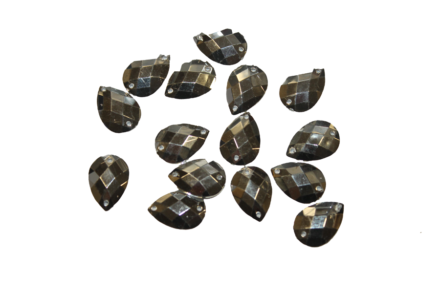 Камни пришивные Капелька 12х17 мм 30 шт. Зеркальный