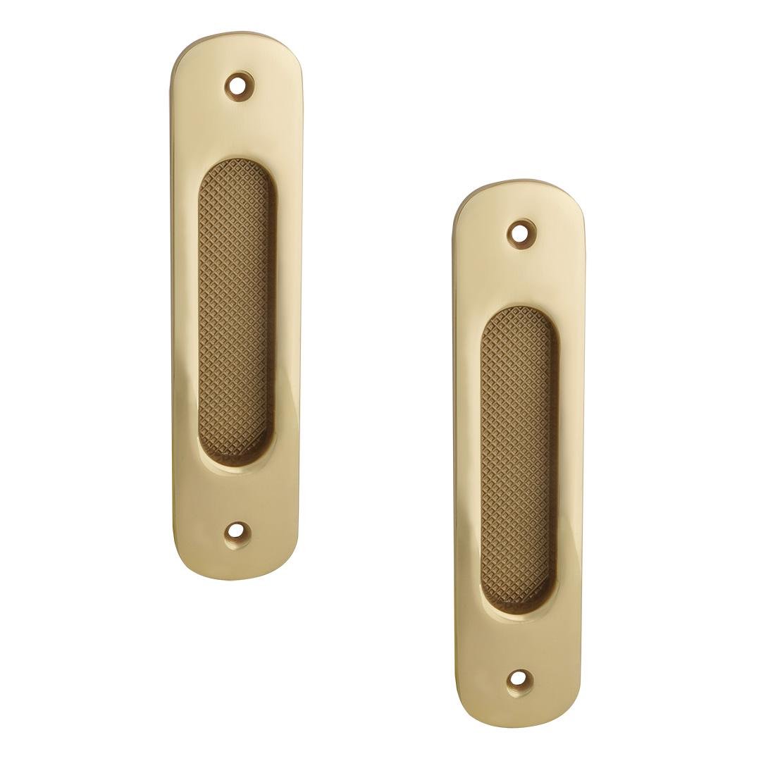 Ручка-ракушка дверная Doganlar латунная 2 шт. Латунь полированный (d_ 09_09)